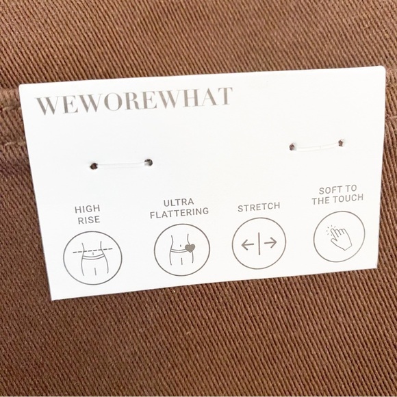 WeWoreWhat High Rise Stretch Jean in Cacao Brown NWT - Picture 12 of 13